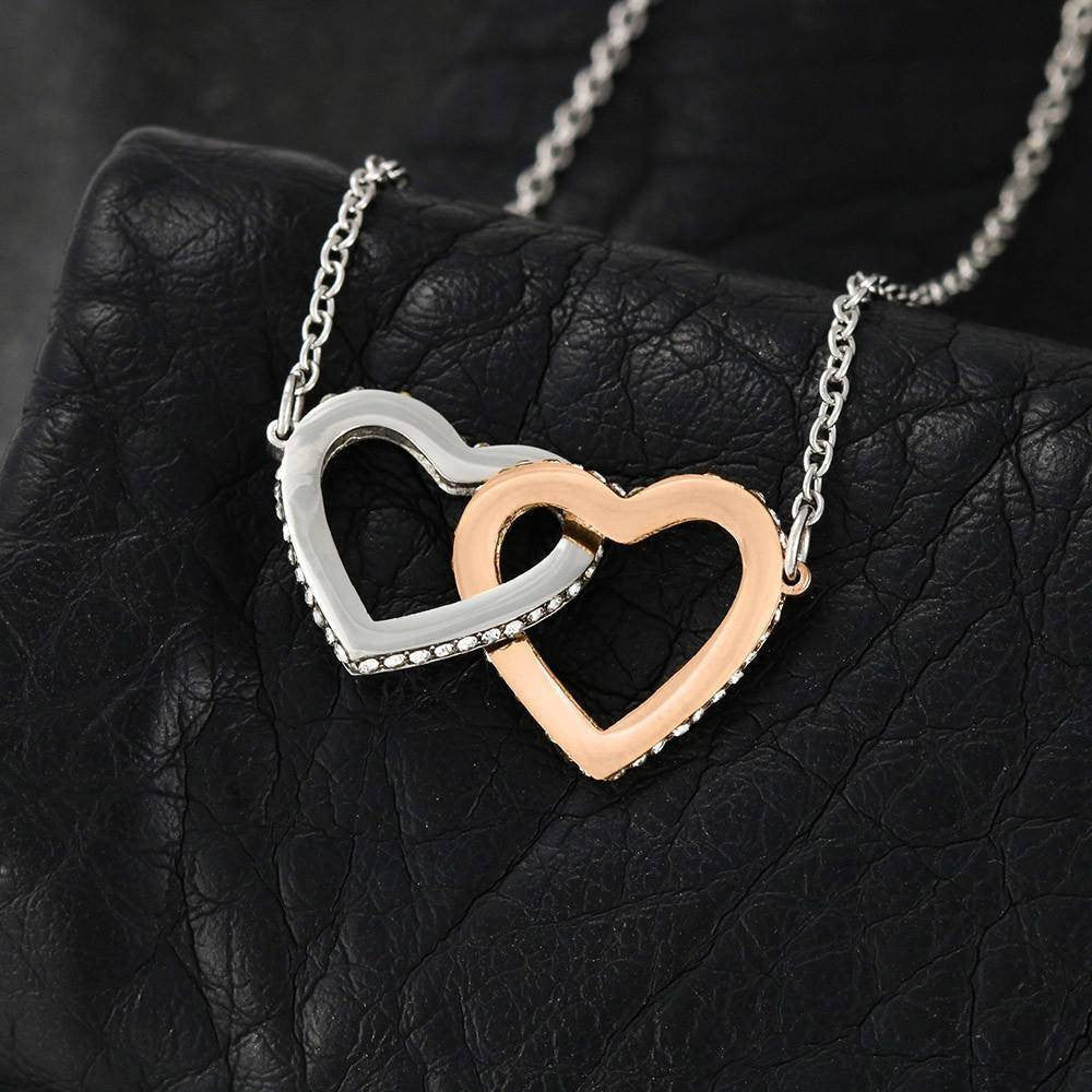 Gift Ideas For Wife Birthday - I Can Never Fully Repay You For All Your Love And Support, Thank you Gift - Interlocking Heart Necklace Mothers Day Gift Idea