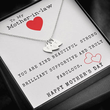 To My Mother In Law You Are Kind Beautiful Strong Brilliant Happy Mother's Day Sweetest Hearts Necklace Mothers Day Gift