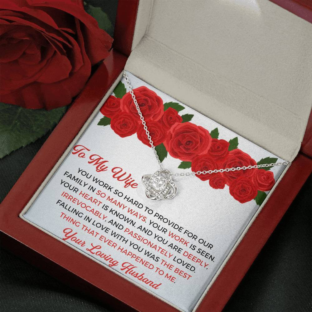 To My Wife - Thank You Gift - Love Knot Necklace Awesome Mothers Day Ideas