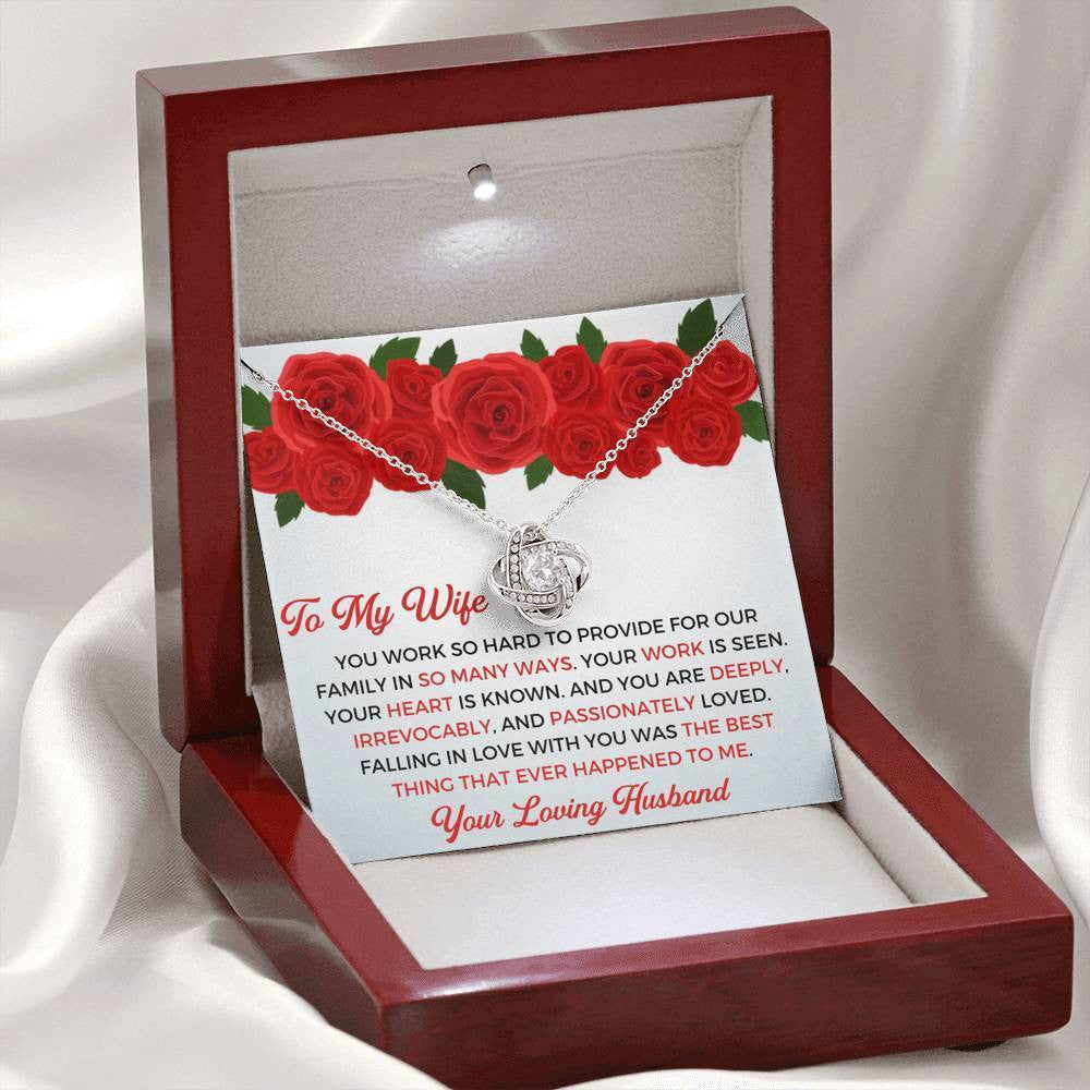 To My Wife - Thank You Gift - Love Knot Necklace Awesome Mothers Day Ideas