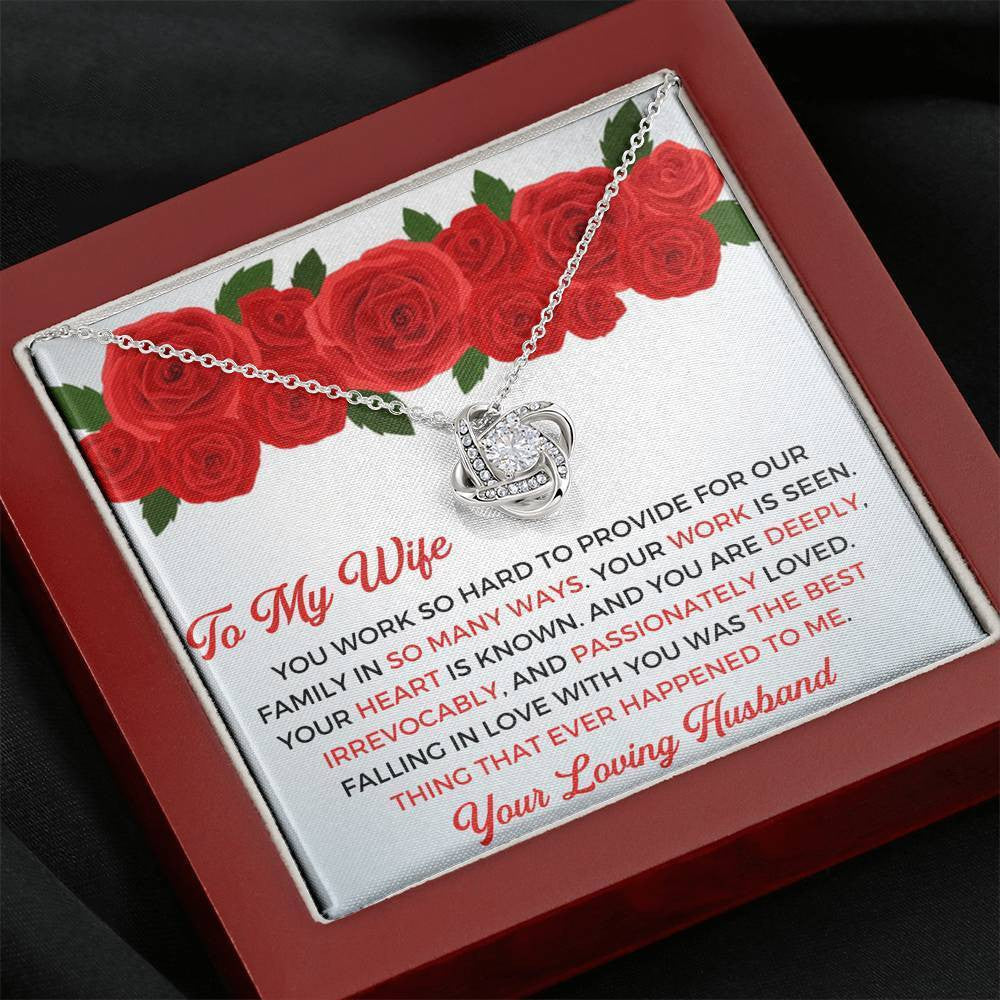 To My Wife - Thank You Gift - Love Knot Necklace Awesome Mothers Day Ideas