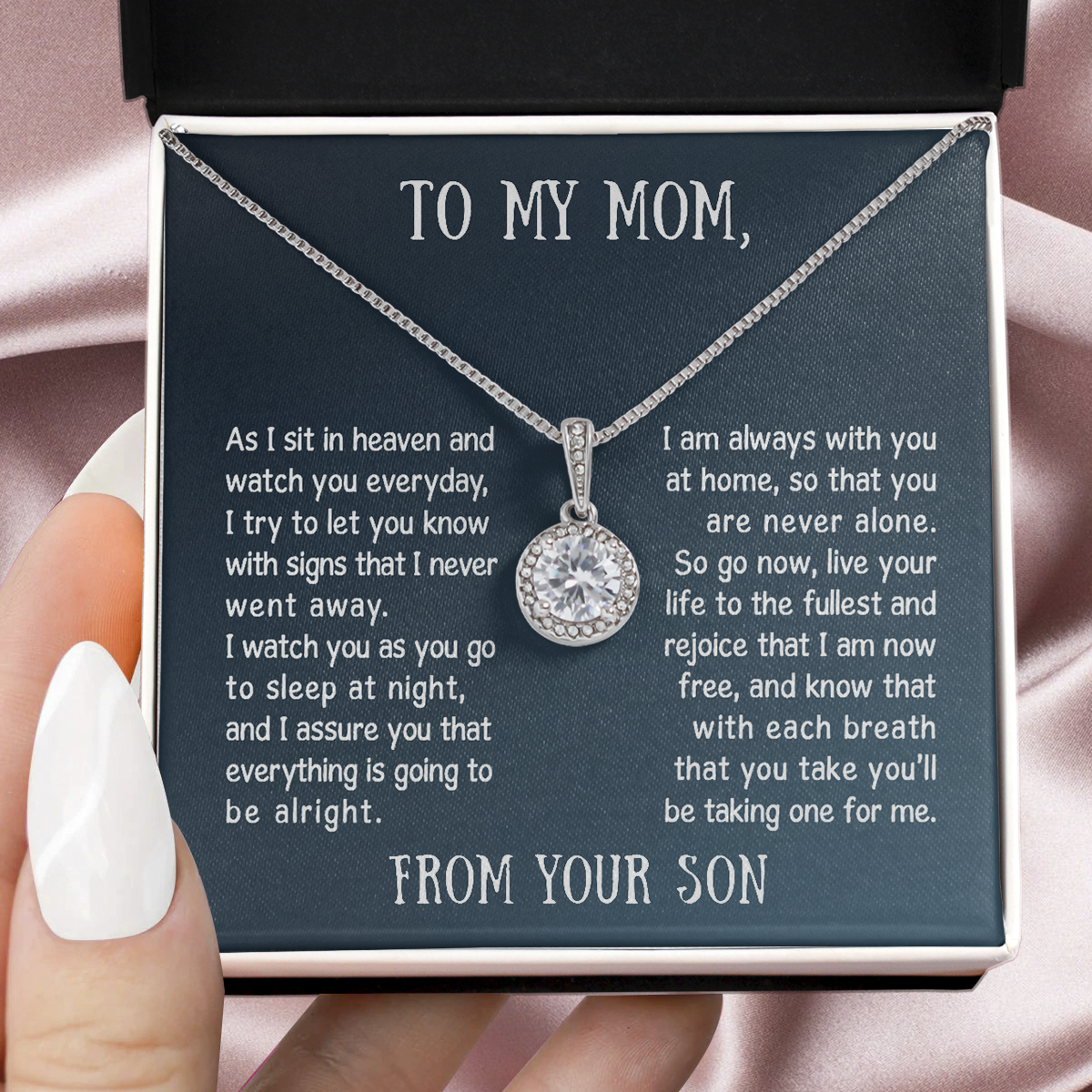 Gift for Mom from Son- As I sit in heaven and watch you everyday