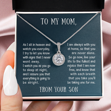 Gift for Mom from Son- As I sit in heaven and watch you everyday