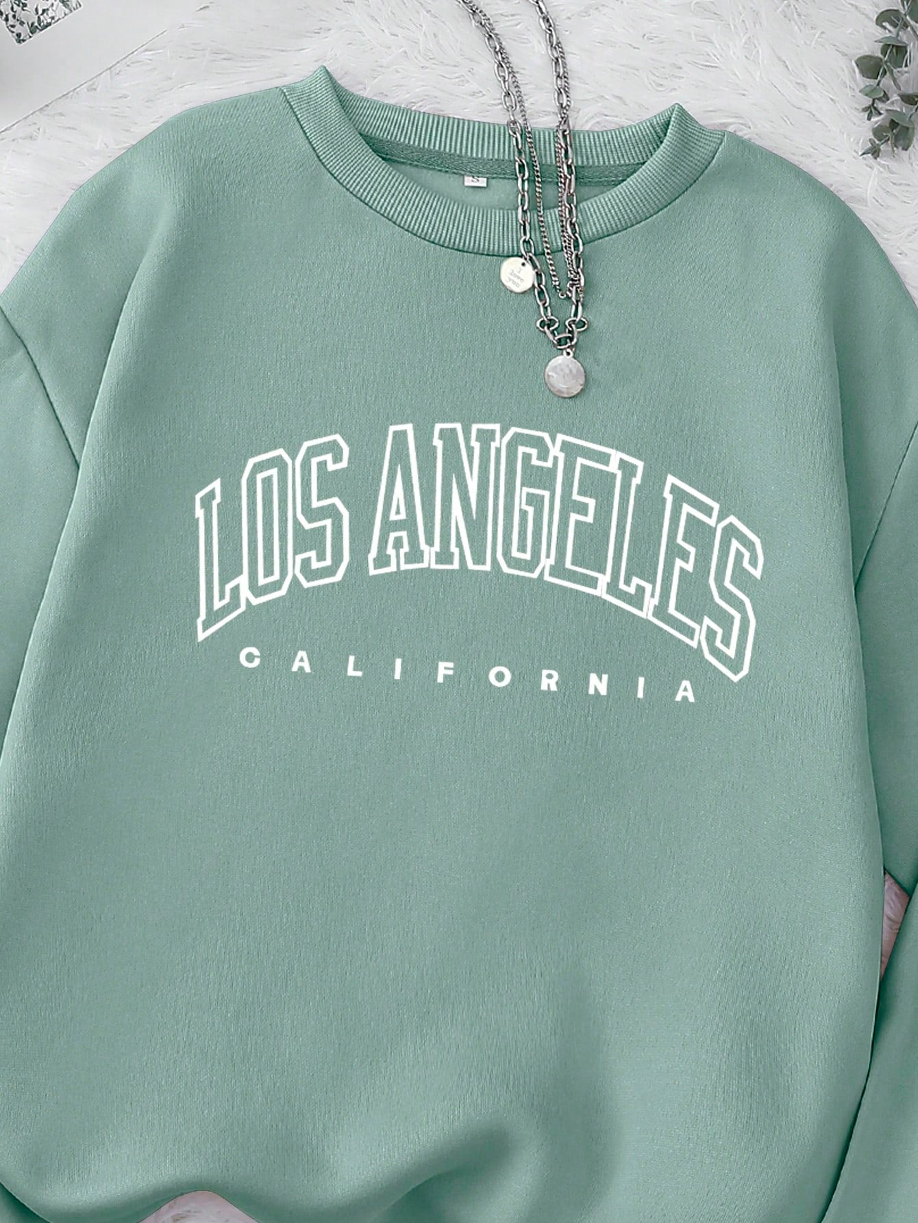 Letter Graphic Thermal Lined Sweatshirt