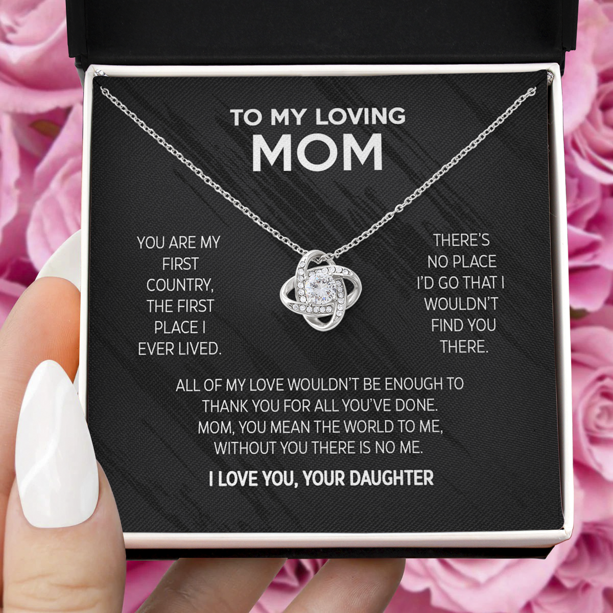 Gift for Mom from Daughter- You are my first country, the first place I ever lived