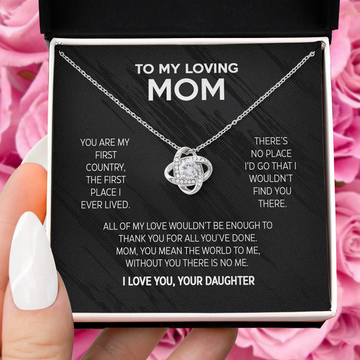 Gift for Mom from Daughter- You are my first country, the first place I ever lived