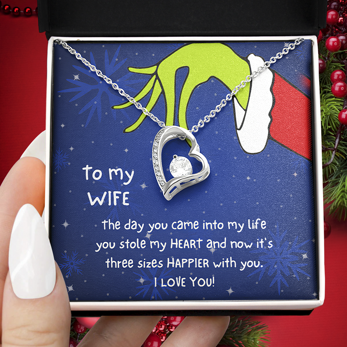 Christmas Necklace Gift to Wife - The day you came into my life you stole my heart
