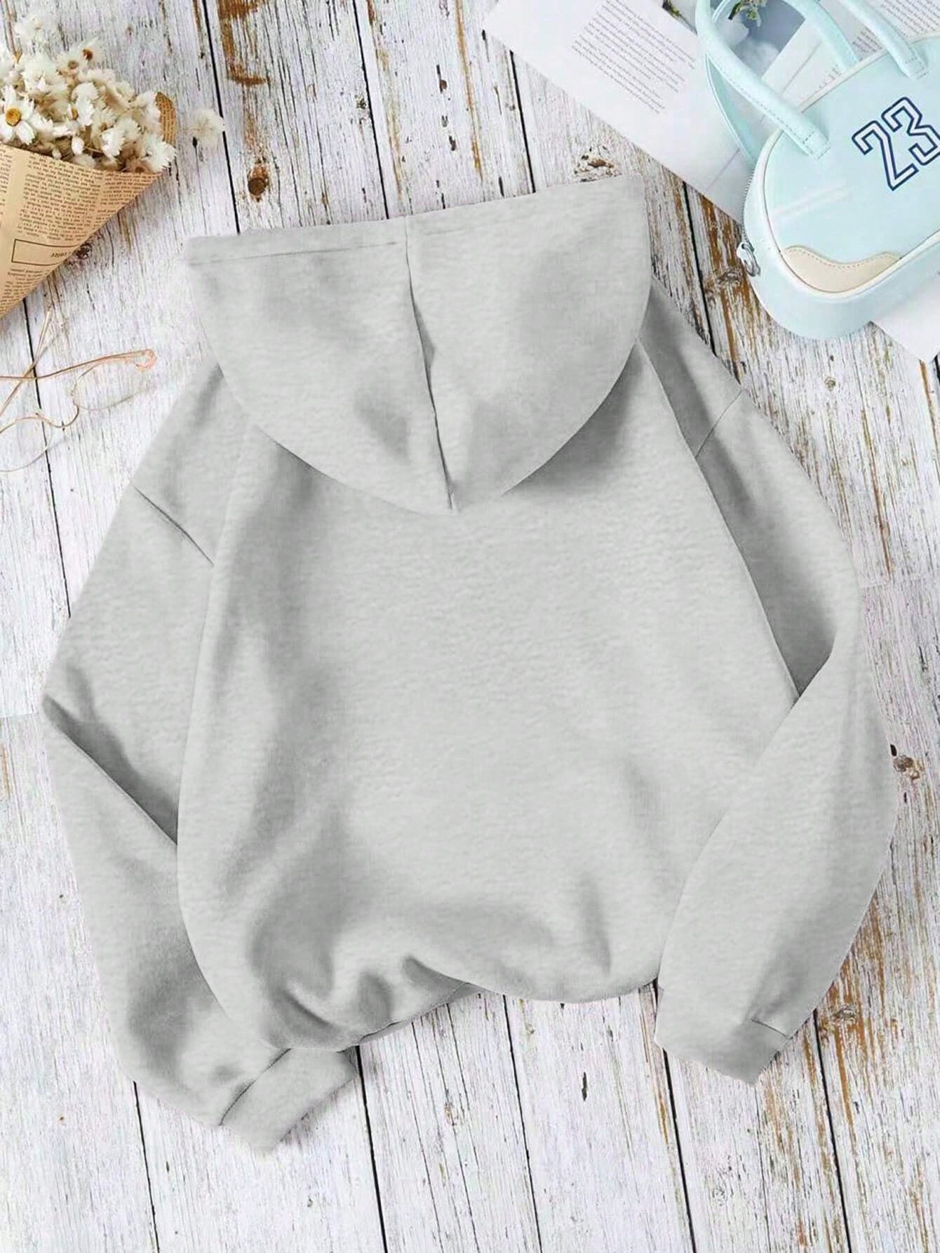 Versatile Hoodie With Palm Tree Print
