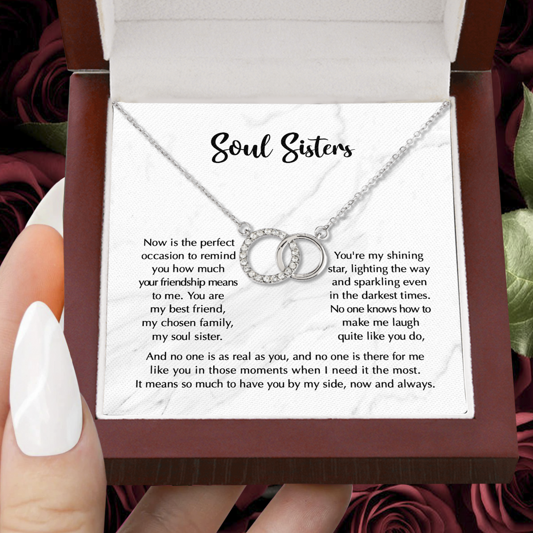 Now Is The Perfect Occasion To Remind You, Soul Sister Gifts Best Friend Pair Perfect Necklace