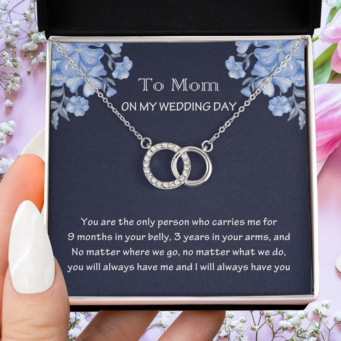 To My Mom on My Wedding Day, Mother of the Bride Gift from Bride, Wedding Day Gift from Daughter