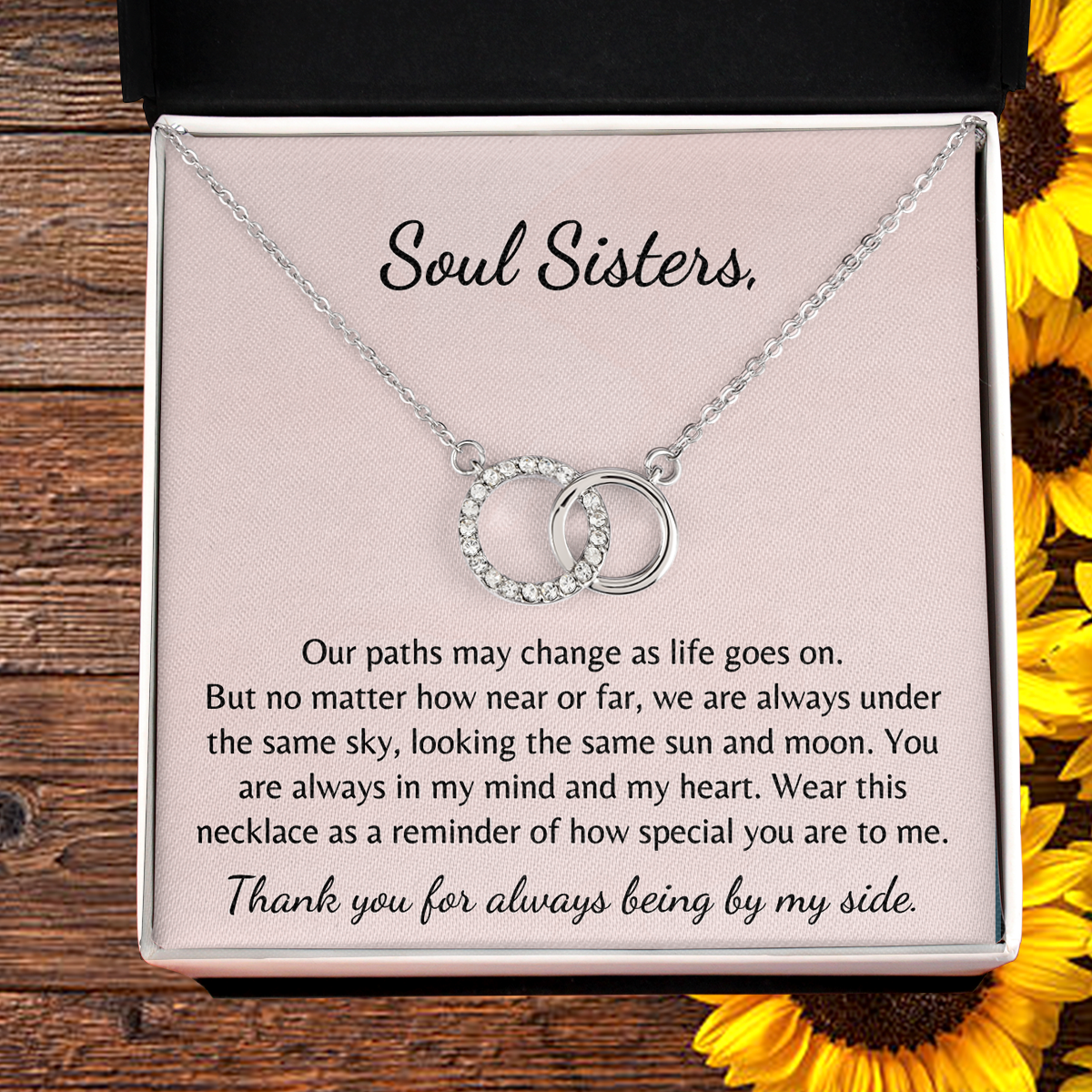 Our paths may change as life goes on, Soul Sisters Necklace, Sister Birthday Gift