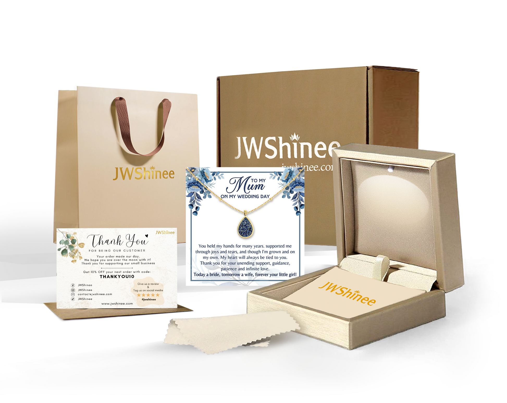 Water Drop Necklace Gift for Mum from Son-Daughter, Mother's Day