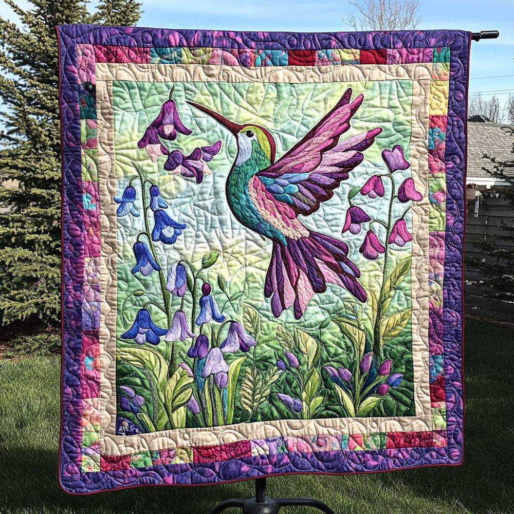 A Symphony of Bluebell Quilted Blanket Best Couch Throw Blanket Hummingbird Stuff To Buy - Marykun