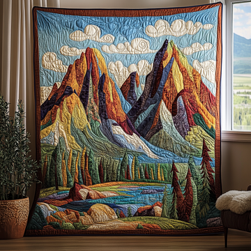Alpine Still Quilted Blanket Cute Bedroom Decor Gifts For Someone Who Loves Nature - Marykun