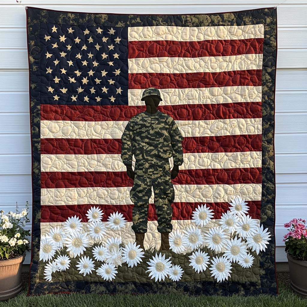 American Honor Quilted Blanket Best Throw Blanket Patriotic Themed Gifts - Marykun