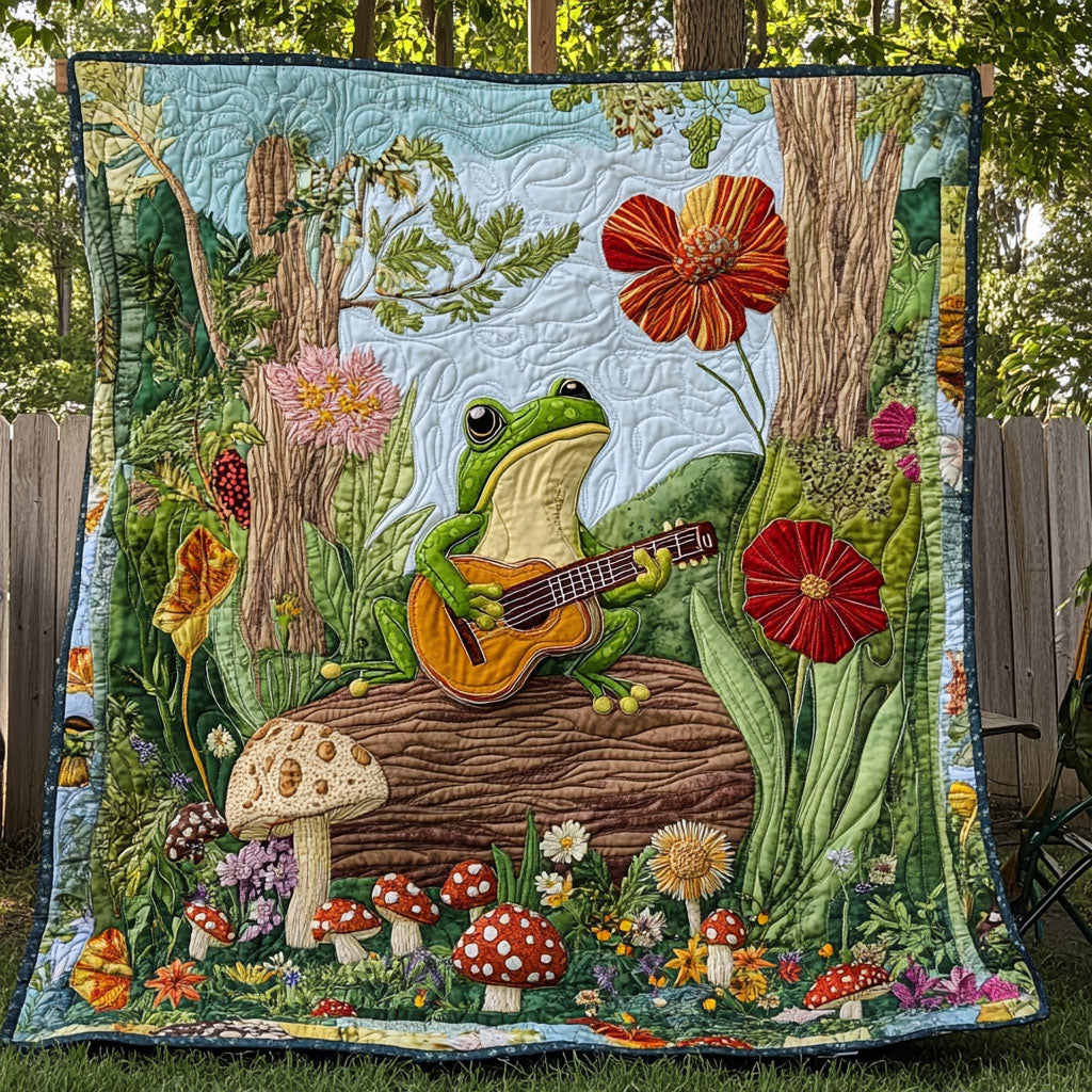 Amphibian Jam Quilted Blanket Nice Throw Blanket Best Bear Gift Ideas - Marykun