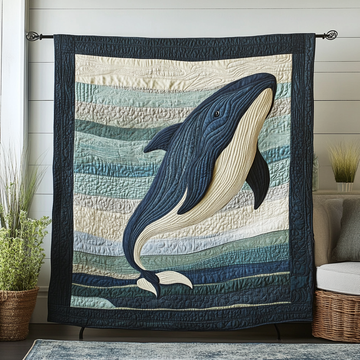 Aqua Drifter Quilted Blanket Best Throw Blanket Whale Themed Presents - Marykun