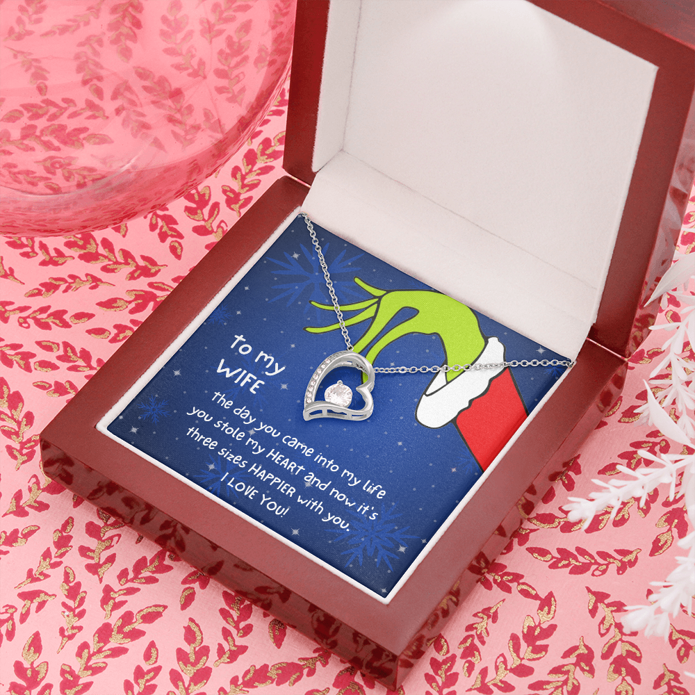 Christmas Necklace Gift to Wife - The day you came into my life you stole my heart