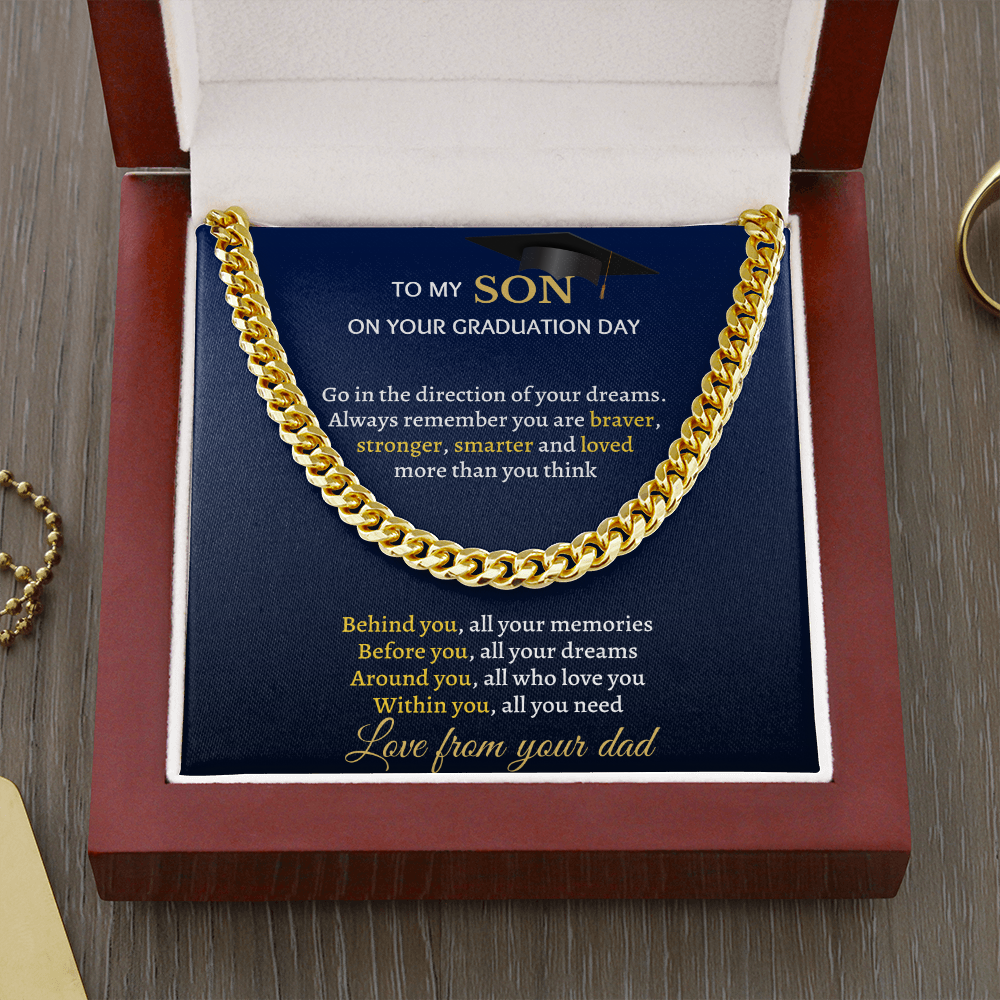 Gift for son on graduation- Go in the direction of your dreams.