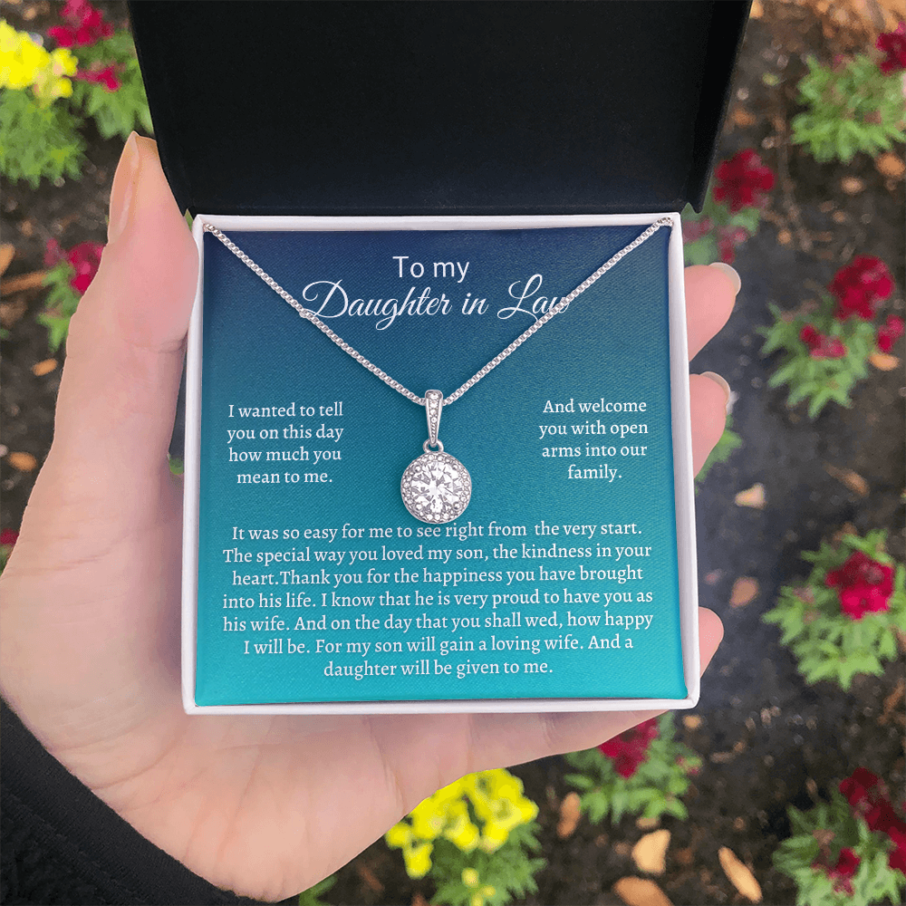 Gift for Daughter-in-law - For my son will gain a loving wife. And a daughter will be given to me