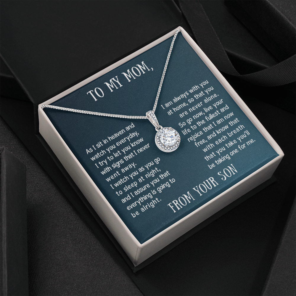 Gift for Mom from Son- As I sit in heaven and watch you everyday