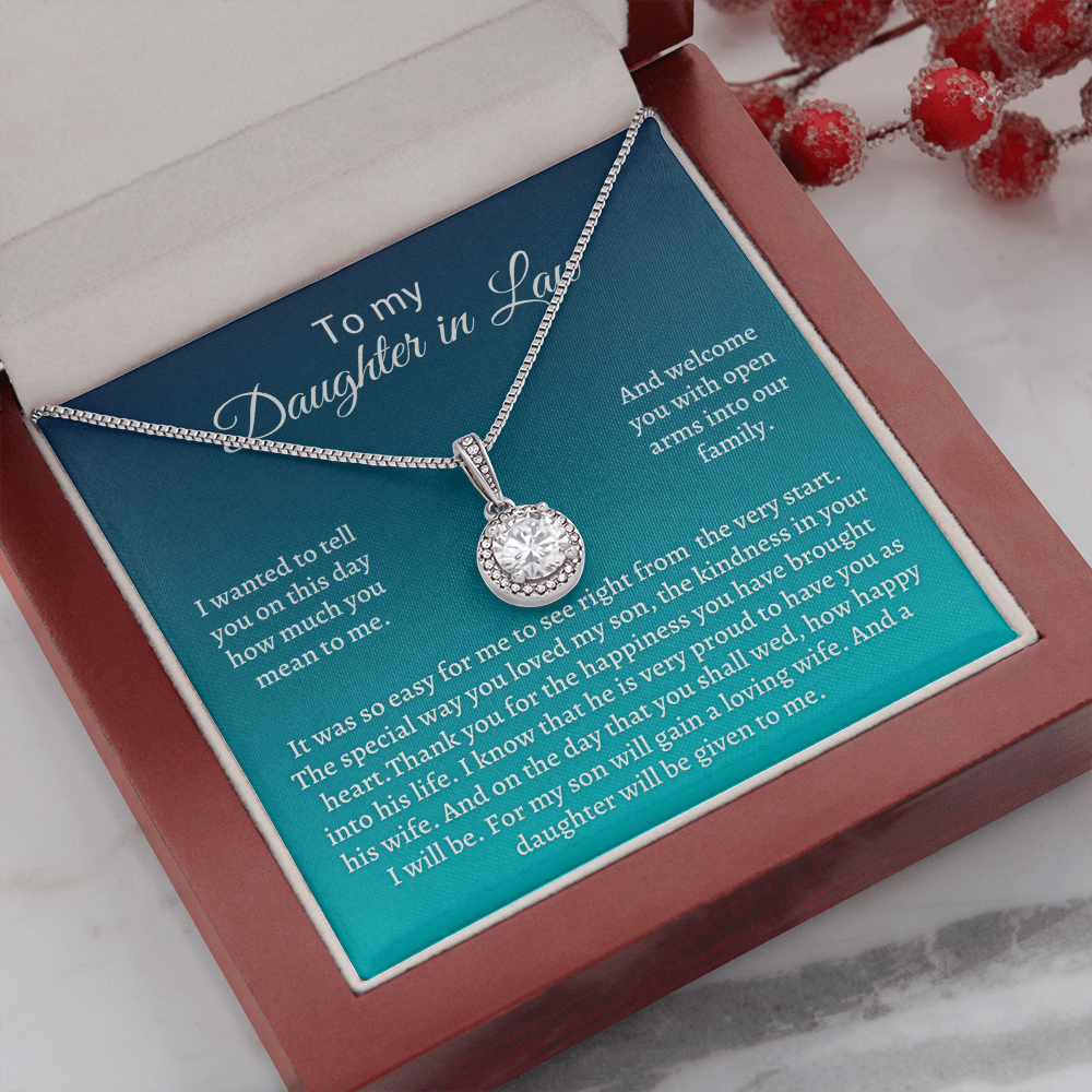 Gift for Daughter-in-law - For my son will gain a loving wife. And a daughter will be given to me