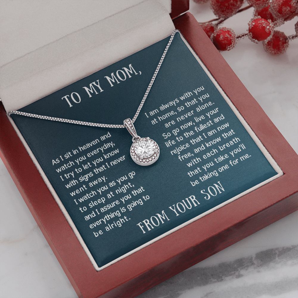 Gift for Mom from Son- As I sit in heaven and watch you everyday