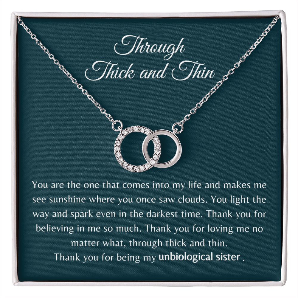 Gift for Bestie/Friend/Soul Sister Necklace Circle Interlocking Pair Perfect Stainless Steel Message