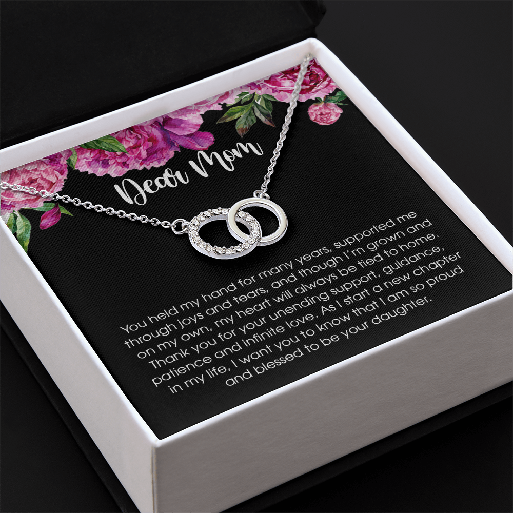 You Held My Hand For Many Years, Mother of the Bride Pair Necklace, Mom Wedding Gift from Bride