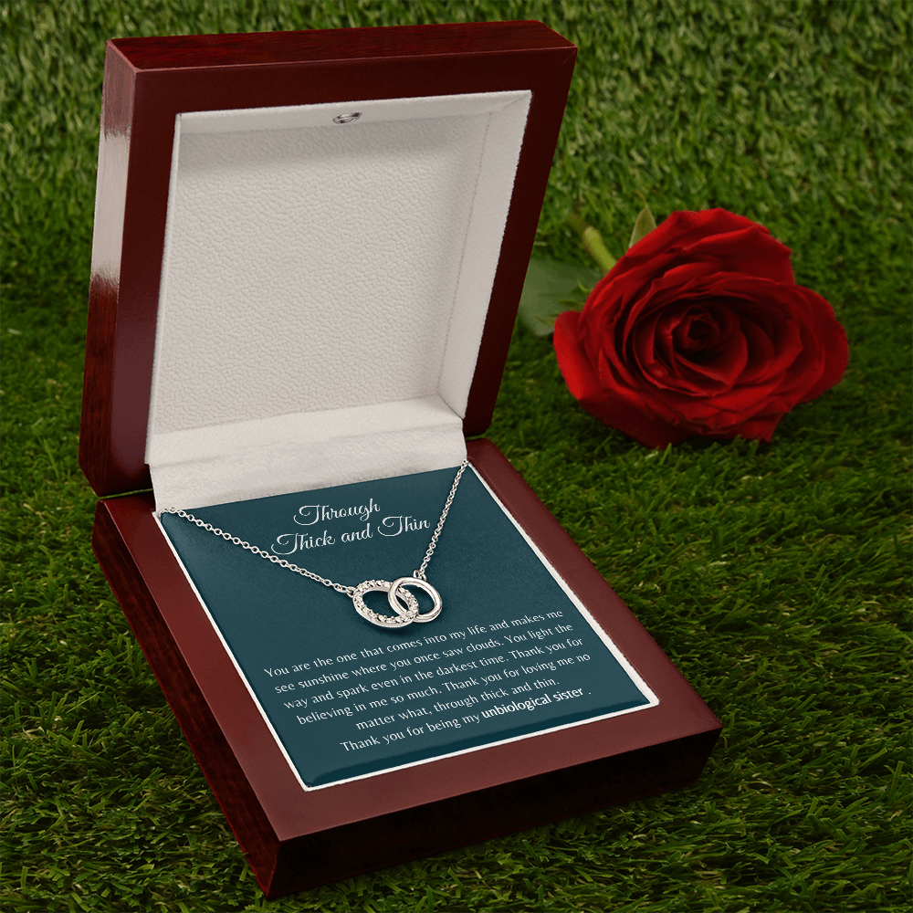 Gift for Bestie/Friend/Soul Sister Necklace Circle Interlocking Pair Perfect Stainless Steel Message