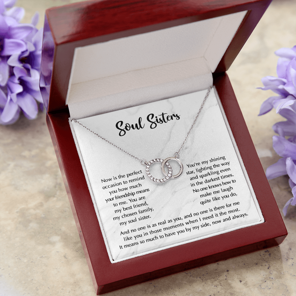 Now Is The Perfect Occasion To Remind You, Soul Sister Gifts Best Friend Pair Perfect Necklace