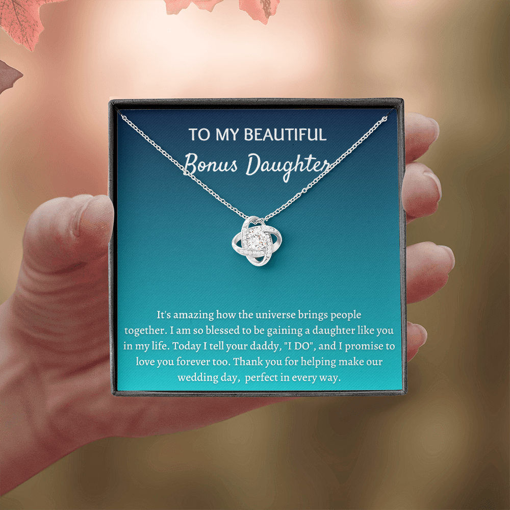 Gift for Bonus Daughter - Thank you for helping make our wedding day, perfect in every way