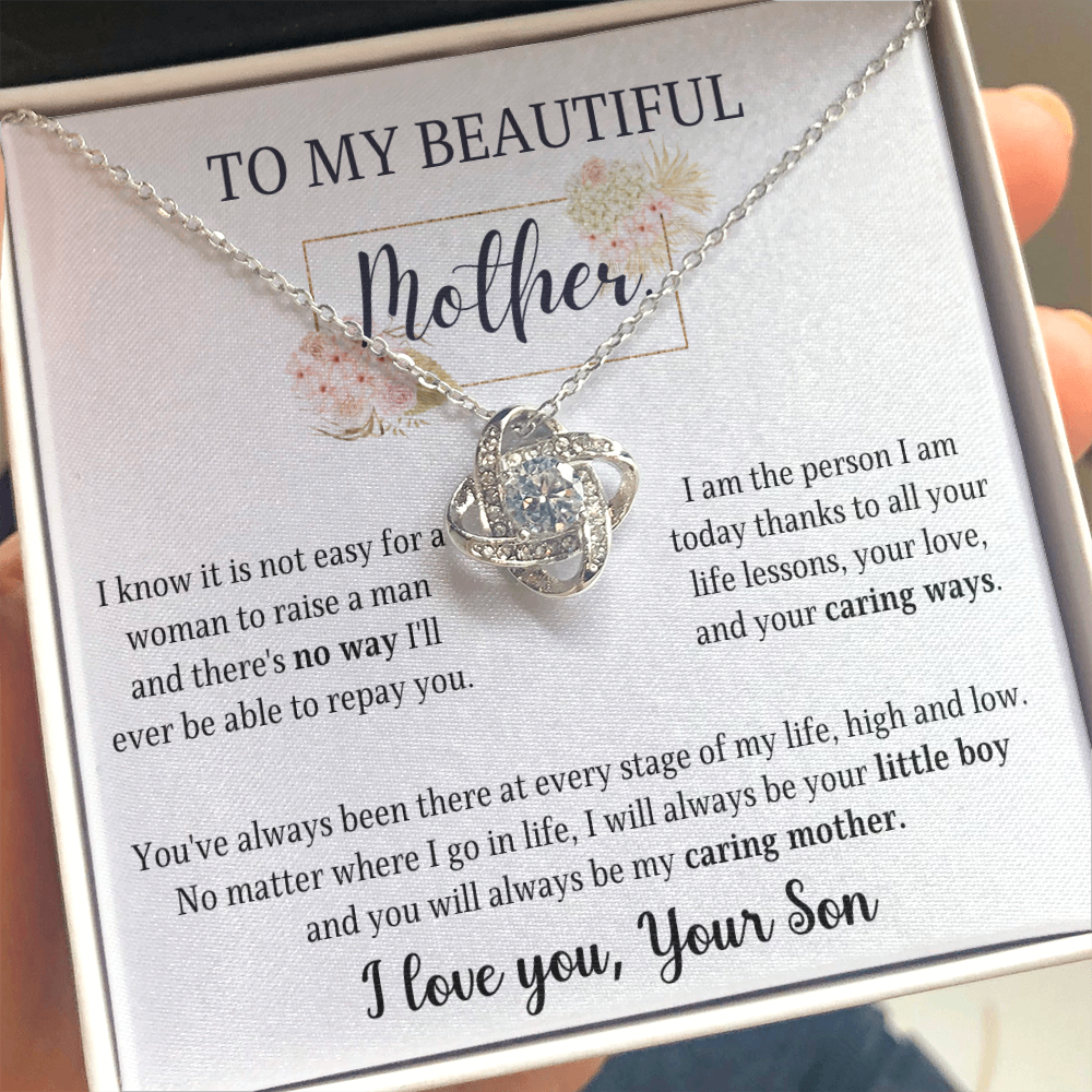 Gift for mom on mother's day- You'll always be my caring mother