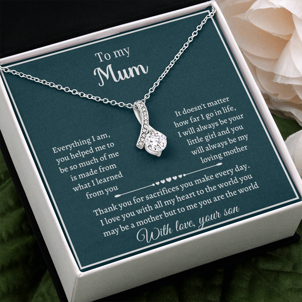 Mother's Day Gift from Son - I love you with all my heart to the world you may be a mother but to me you are the world