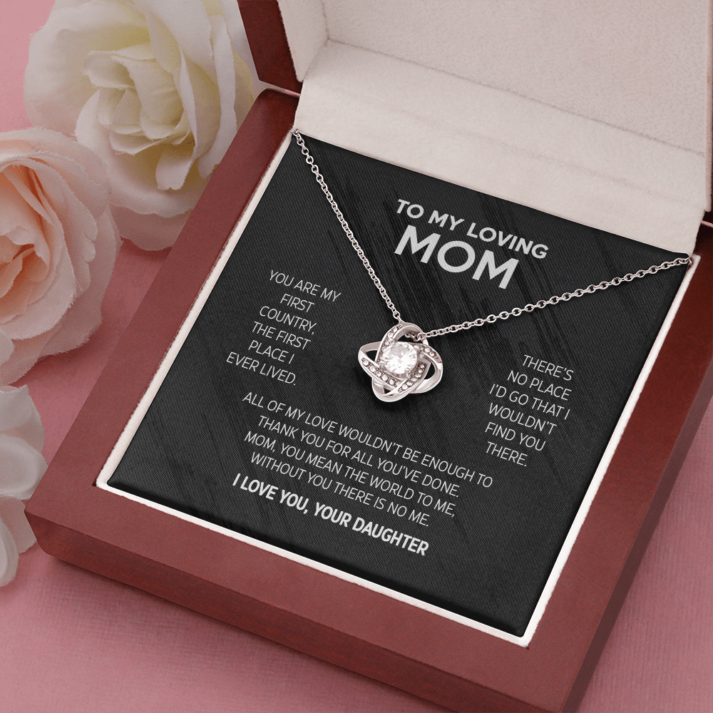 Gift for Mom from Daughter- You are my first country, the first place I ever lived