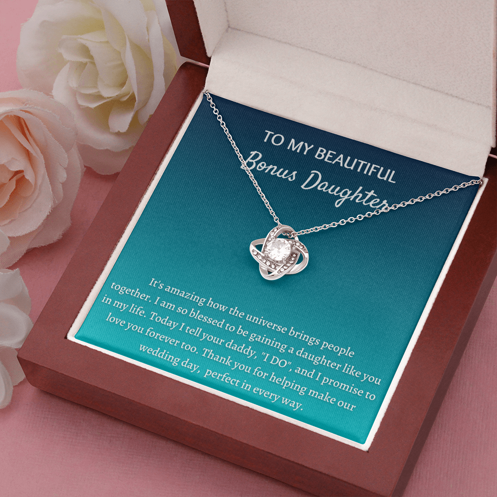 Gift for Bonus Daughter - Thank you for helping make our wedding day, perfect in every way