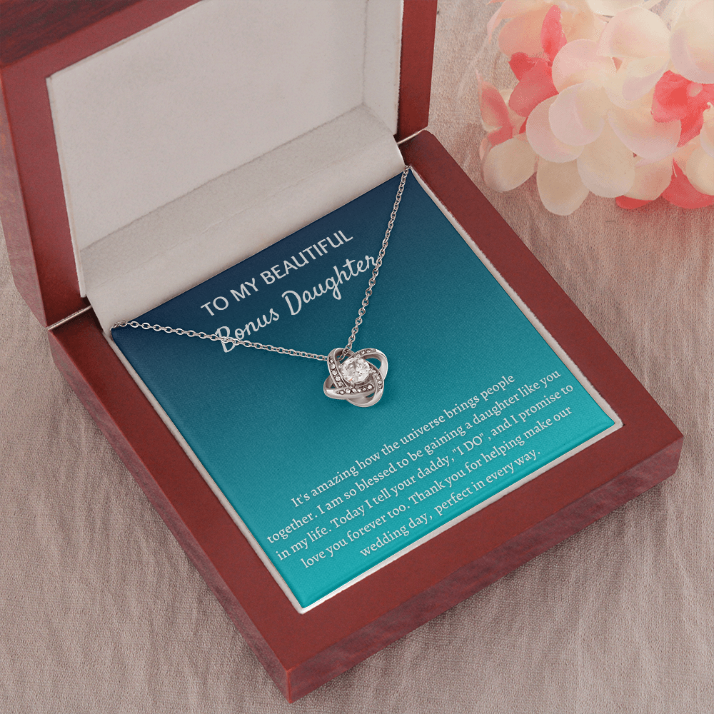 Gift for Bonus Daughter - Thank you for helping make our wedding day, perfect in every way