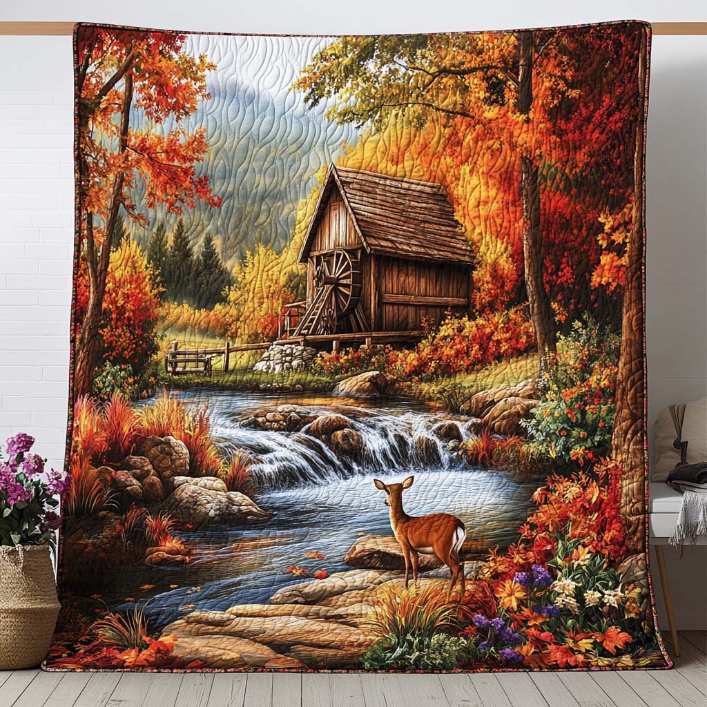 Autumn Dream View Quilted Blanket Cute Fall Blankets Best Family Christmas Gifts - Marykun