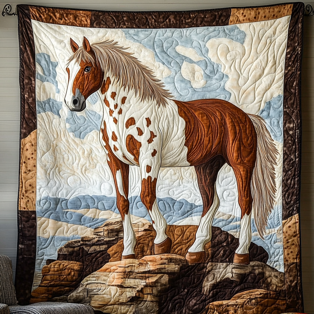 Autumn Trot Quilted Blanket Best Couch Throw Blanket Gifts For Horse Enthusiasts - Marykun
