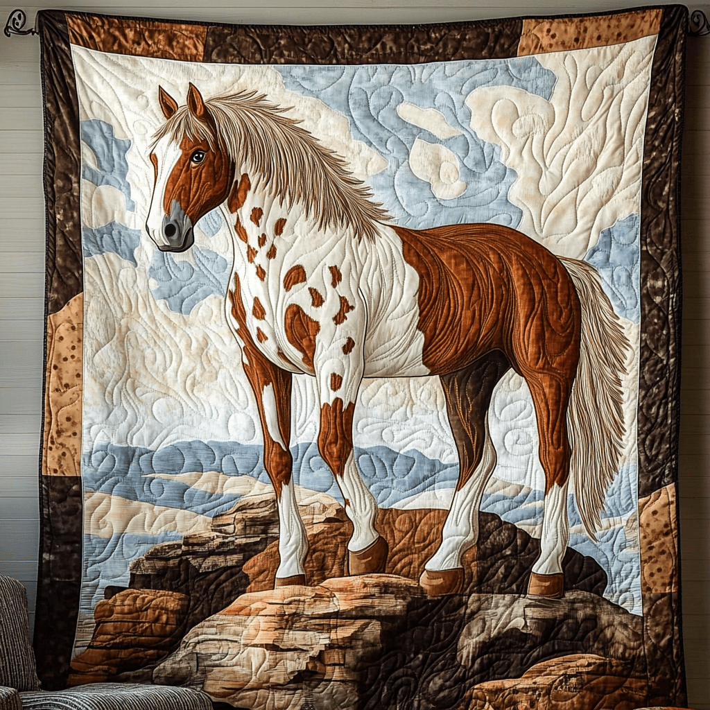 Autumn Trot Quilted Blanket Best Couch Throw Blanket Gifts For Horse Enthusiasts - Marykun