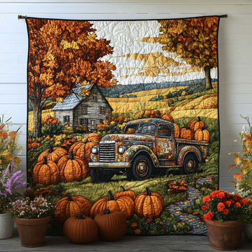 Autumn Valley Bliss Quilted Blanket Autumn Bed Throw Cool Family Gifts For Christmas - Marykun