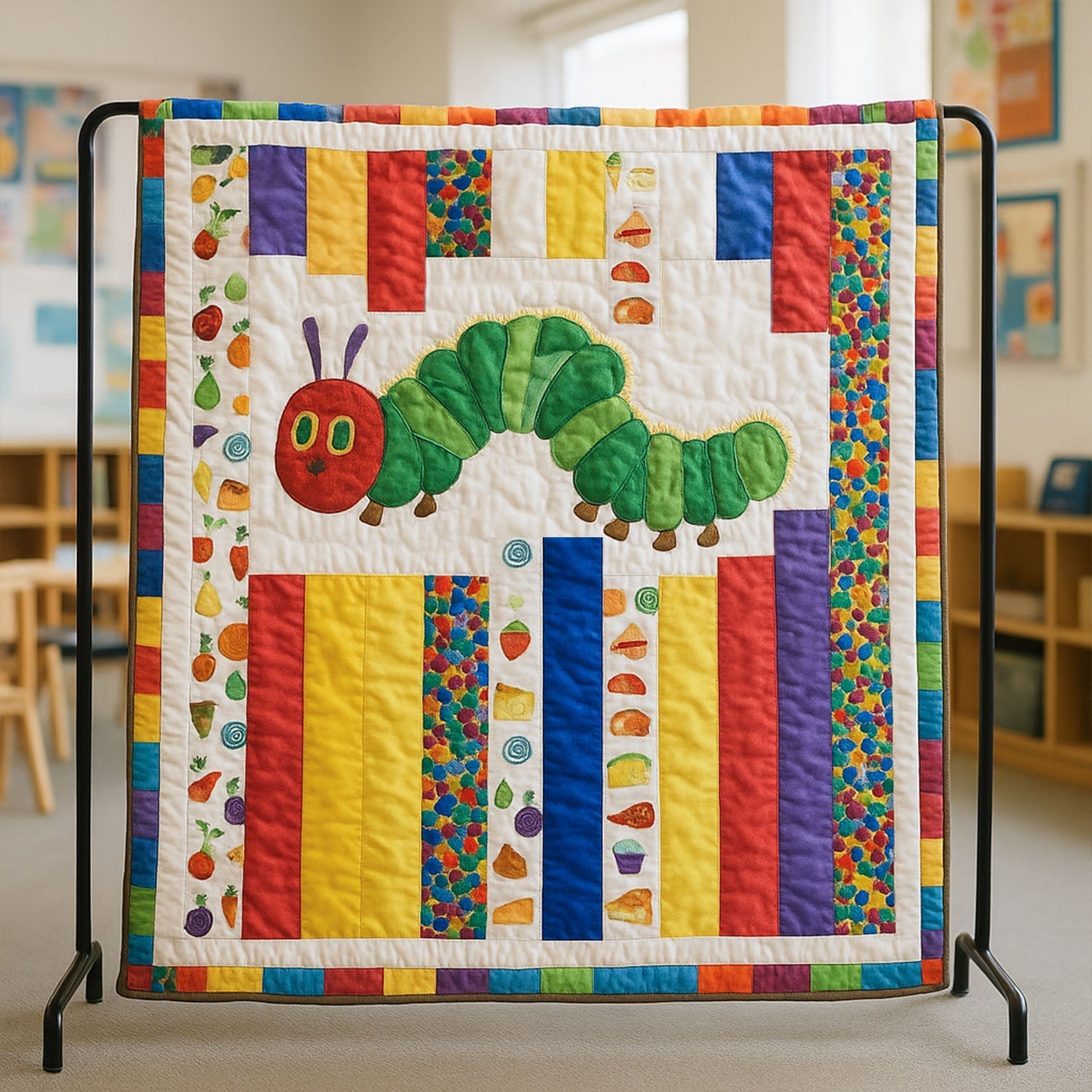 Back-to-School Buzz Quilted Blanket Bedroom Decor Back To School Gifts For Kids - Marykun