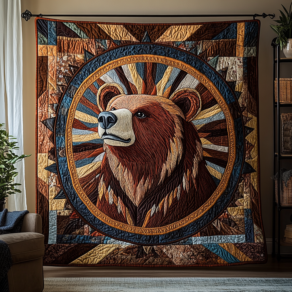 Bear Legend Quilted Blanket Bedroom Xmas Decor Unusual Gifts For Cat Lovers - Marykun