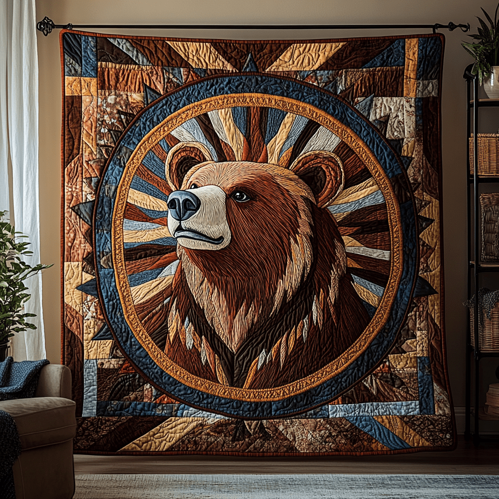 Bear Legend Quilted Blanket Bedroom Xmas Decor Unusual Gifts For Cat Lovers - Marykun