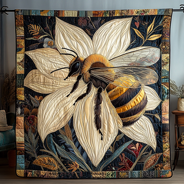 Bee Bliss Quilted Blanket Best Throw Blanket Halloween Anniversary Gifts - Marykun