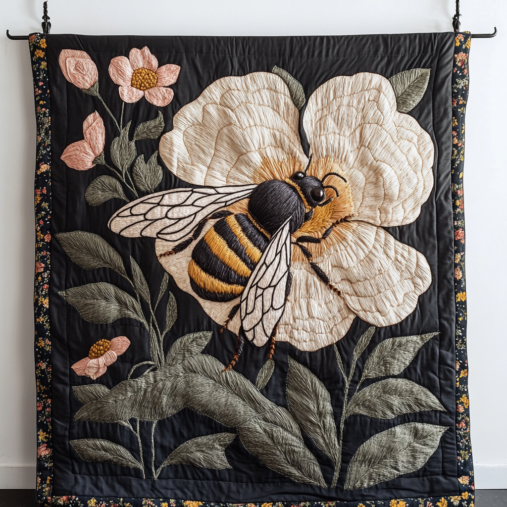 Bee Flight Quilted Blanket Best Throw Blanket Great Christian Gifts - Marykun