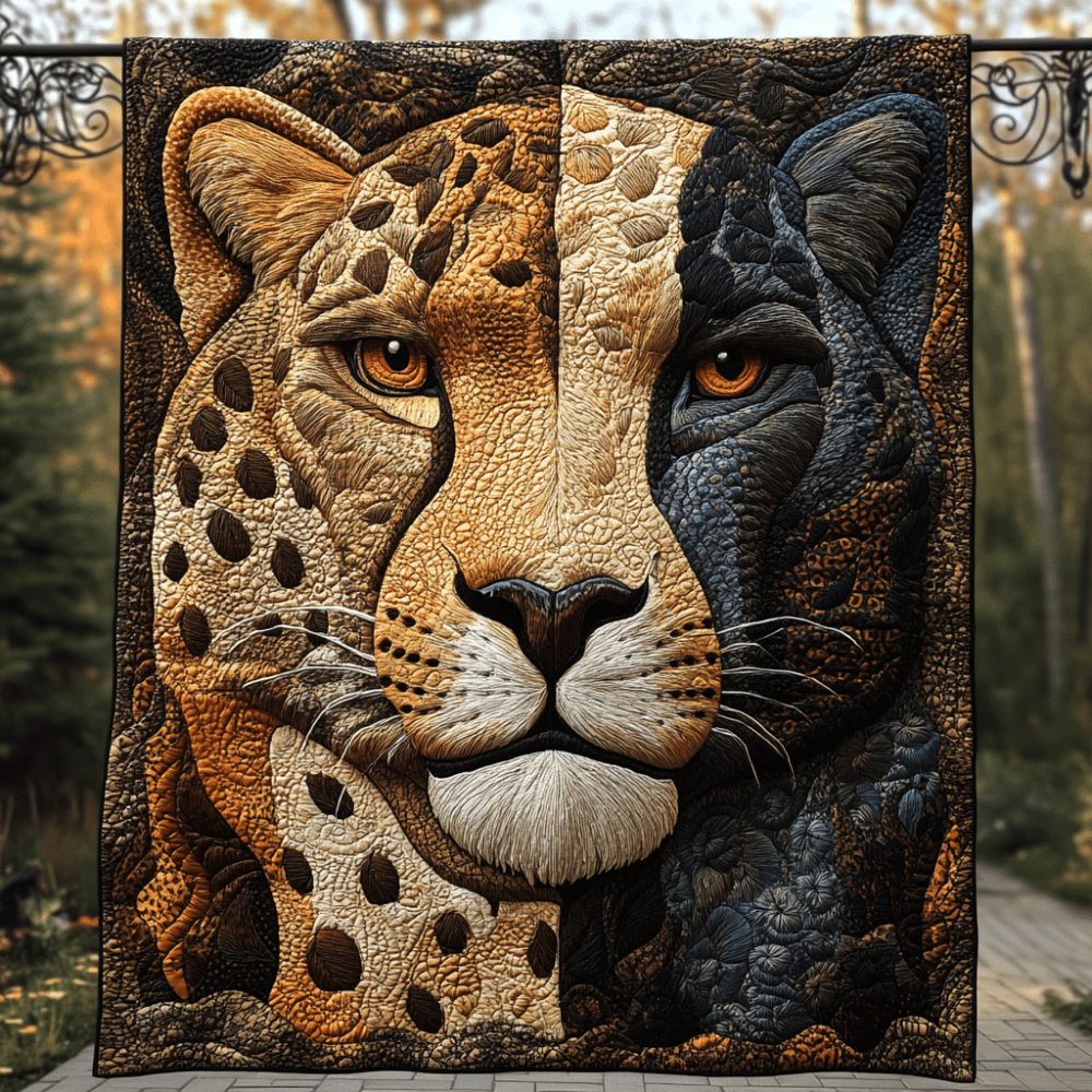 Big Cat Origin Quilted Blanket Sofa Couch Throw Blanket Leopard Gifts For Her - Marykun