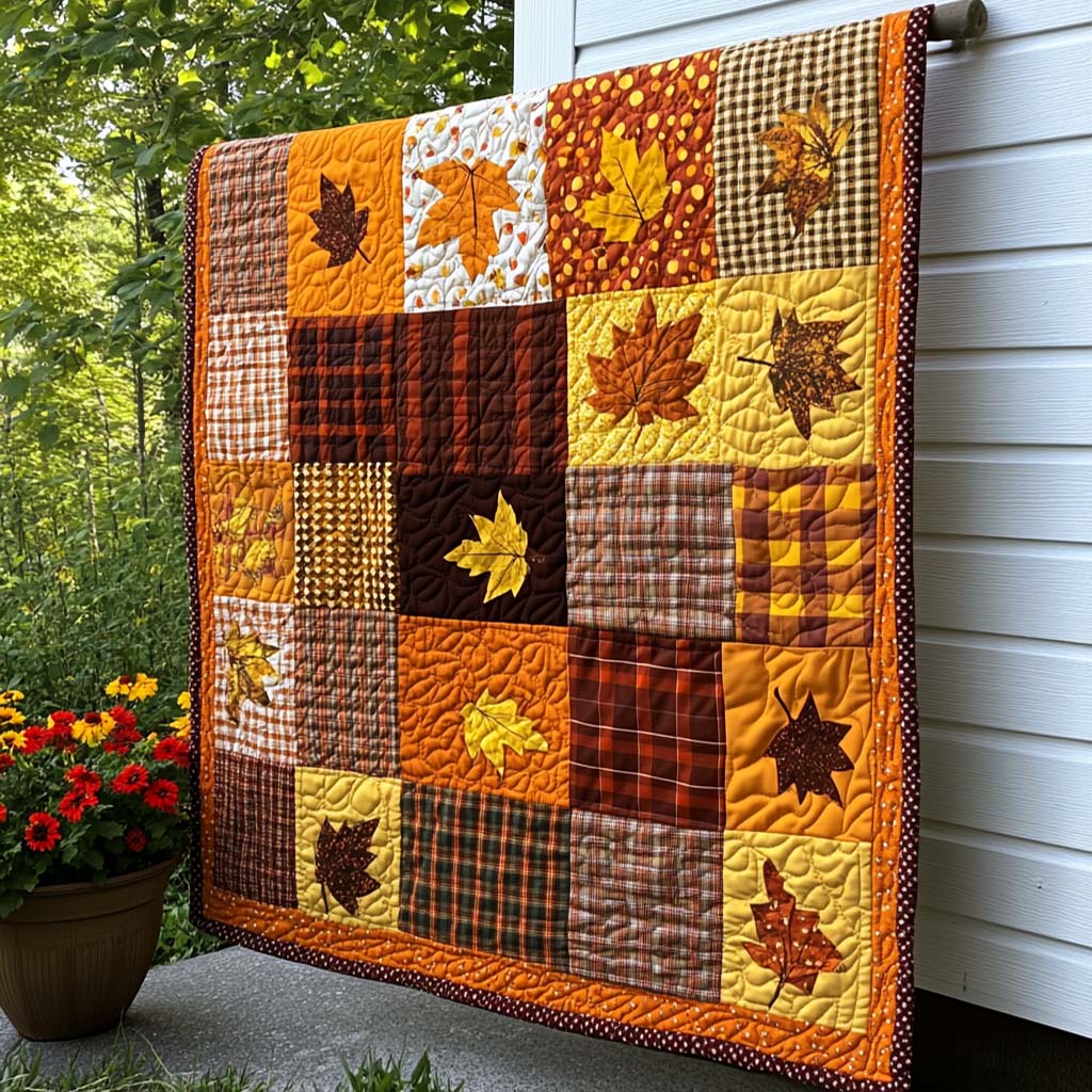 Blooming Fall Lane Quilted Blanket Fall Theme Blanket Elephant Presents For Women - Marykun