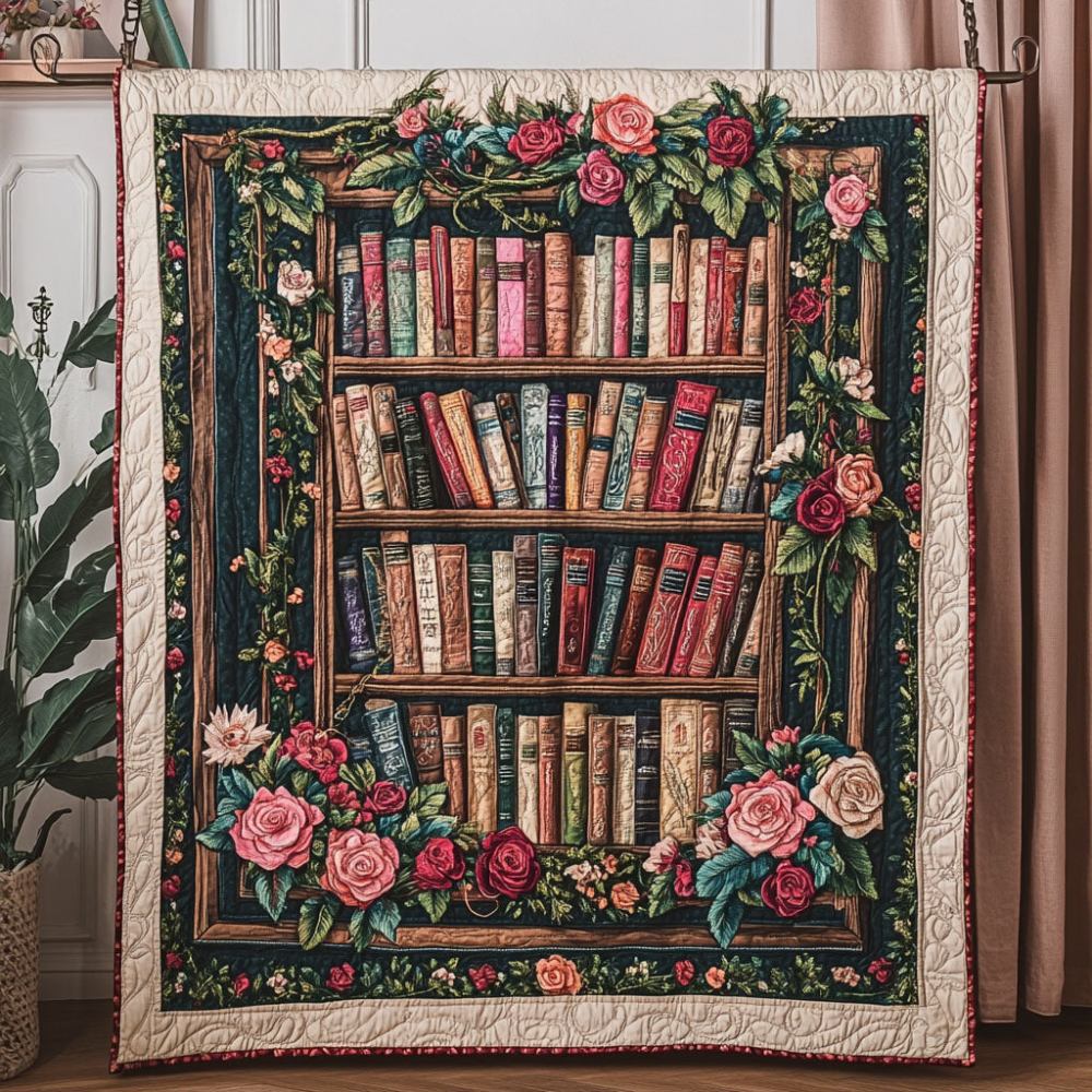 Blossoms for Mom Quilted Blanket Christmas Throw Blanket Best Unique Book Gifts - Marykun