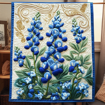 Bluebonnet Serenade Quilted Blanket Home Bedding Decor Christmas Presents For Relatives - Marykun